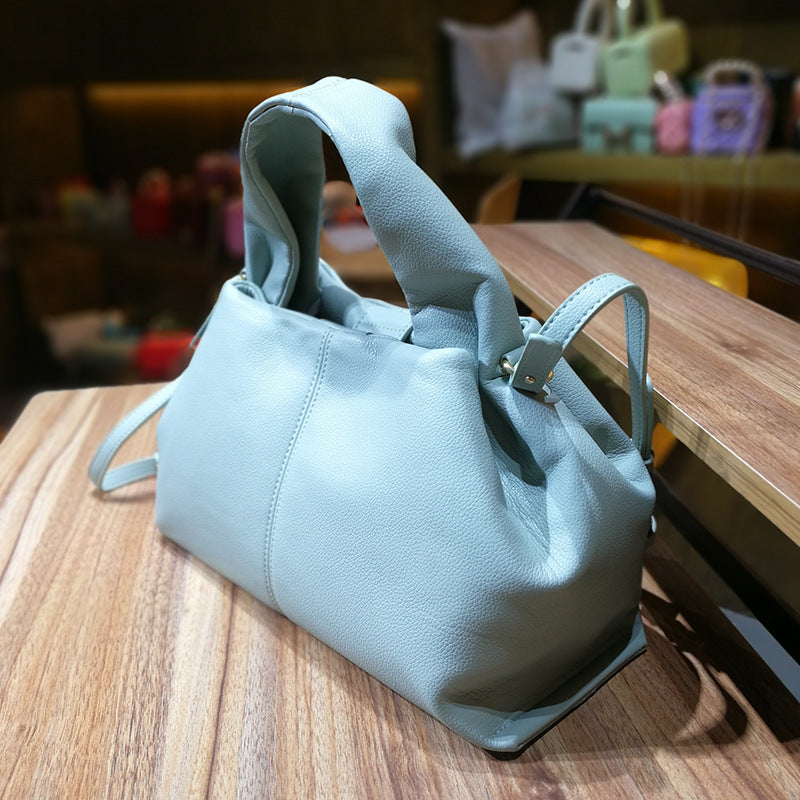 Solid Color Lunch Box European And American Fashion Portable Shoulder Messenger Bag - Fashionner