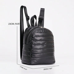 Cotton-padded Down Embroidery Thread Space Cotton Backpack
