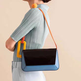 Underarm bag, female niche design, geometric small square bag, high-end texture, portable shoulder bag