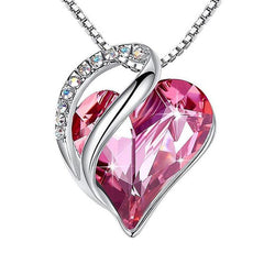 925 Sliver Heart Shaped Geometric Necklace Jewelry Women's Clavicle Chain Valentine's Mothers Day Gift - Fashionner