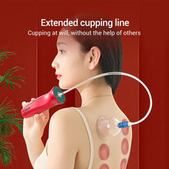 New electric cupping device multifunctional vacuum cupping and scraping instrument home set rechargeable meridian massager - Fashionner