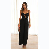 Tied Spaghetti-strap Trendy Jumpsuit - Fashionner