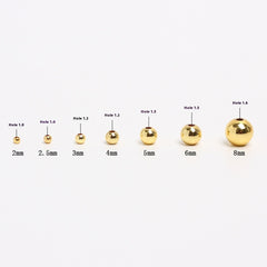 14K Gold-plated Color Retention Transfer Spacer Golden Beads