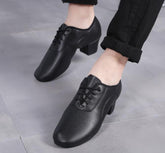 Genuine leather men's Latin dance shoes - Fashionner