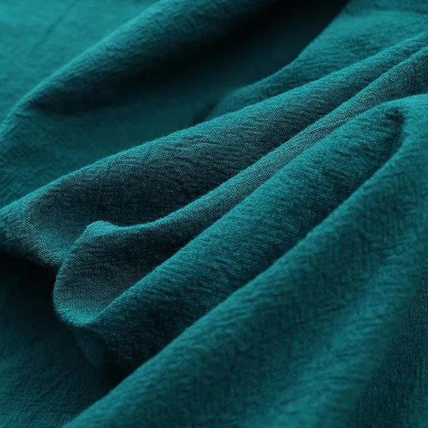 Retro Artistic Style Loose Elastic Waist Color Matching Cotton And Linen Skirt Slimming A- Line Skirt - Fashionner