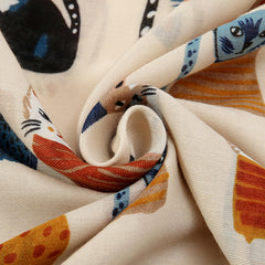 Autumn And Winter Polyester Long Scarf Female Cartoon Cat - Fashionner