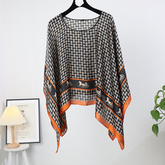 Artificial Silk Pullover Sunscreen Scarf Shawl - Fashionner