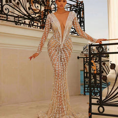 Backless Tight Fishtail Sheath Dress - Fashionner