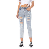 Jeans Women's Ripped Spring Casual Loose Jeans - Fashionner