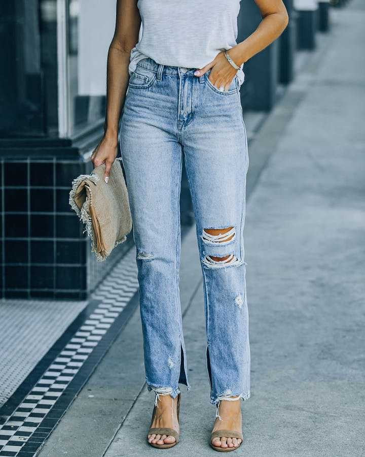 Spring And Summer Leisure Fashion Street Washed Jeans - Fashionner