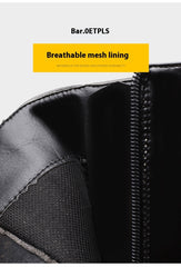 Pointed Leather Boots Men's British Korean High-top Leather Shoes Mid-calf Length