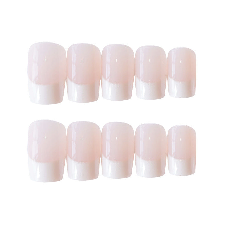 24 Pieces Of French Long Fake Nails - Fashionner