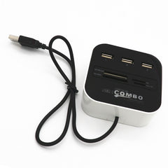 USB HUB Combo All In One USB 2.0 Micro SD High Speed Card Reader 3 Ports Adapter Connector For Tablet PC Computer Laptop - Fashionner
