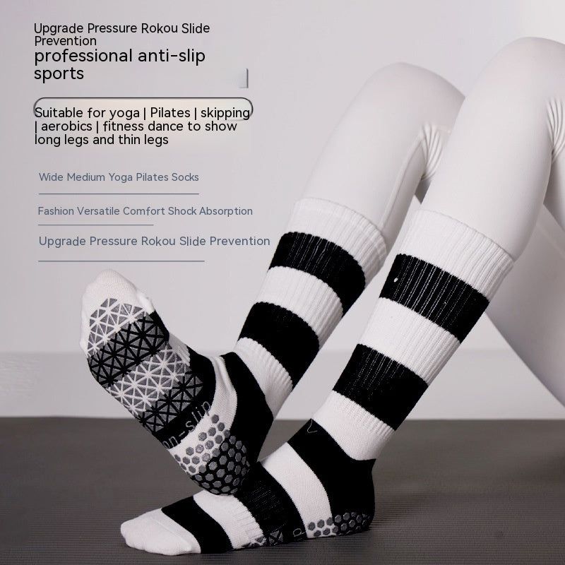 Long Tube Pilates Non-slip Yoga Non-slip Professional Female Pressure Sports Socks Dance - Fashionner