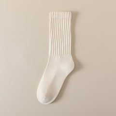 Winter Fleece-lined Thickened Middle Tube Cotton Thermal Terry Long Tube Casual Socks - Fashionner