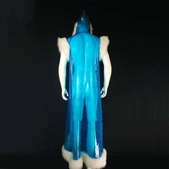 Long Pu Leather Fur Stitching Performance Costume Cosplay Anime - Fashionner