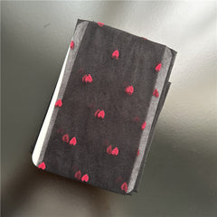 Red Small Love Stockings Ultra-thin Transparent Black Silk Polka Dot Pantyhose Anti-snagging - Fashionner