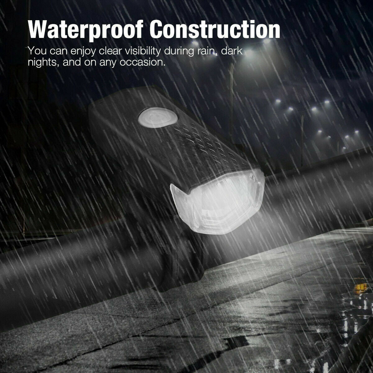 USB Rechargeable LED Bicycle Headlight Bike Head Light Cycling Rear Front Lamp Bike Light Rainproof USB Rechargeable LED bicycle Light - Fashionner