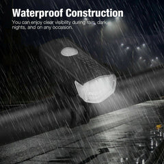 USB Rechargeable LED Bicycle Headlight Bike Head Light Cycling Rear Front Lamp Bike Light Rainproof USB Rechargeable LED bicycle Light - Fashionner