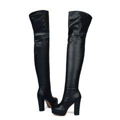 Elastic Force Show Legs Knight Boots Over The Knee - Fashionner