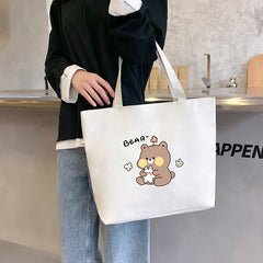 Women's Canvas Bag New Shoulder Handbag Student Tote One Piece - Fashionner