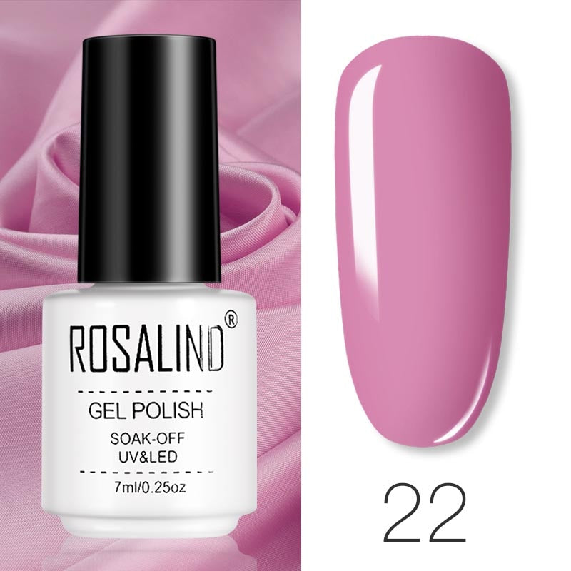 ROSALIND Gel Polish Set Manicure for Nails Semi Permanent Vernis top coat UV LED Gel Varnish Soak Off Nail Art Gel Nail Polish - Fashionner