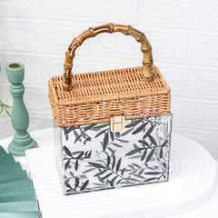 Fashion Women Ice Crush Acrylic Evening Bag Luxury Clutch Purse Elegant Transparent Handbags - Fashionner