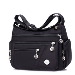 Ladies Multi-layer Square Fashion Women Shoulder Messenger Bag Waterproof Nylon Oxford Crossbody Bag Handbags - Fashionner