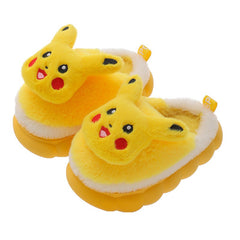 Winter children's cotton slippers, cute cartoon home for girls, warm and non slip indoor and outdoor baby cotton shoes, parent-child shoes, winter - Fashionner