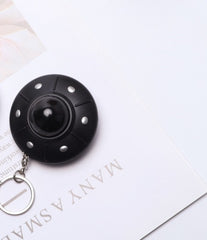 Sounding Luminous Flying Saucer Plastic Keychain Pendant