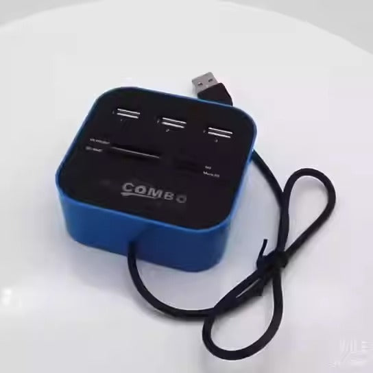 USB HUB Combo All In One USB 2.0 Micro SD High Speed Card Reader 3 Ports Adapter Connector For Tablet PC Computer Laptop - Fashionner