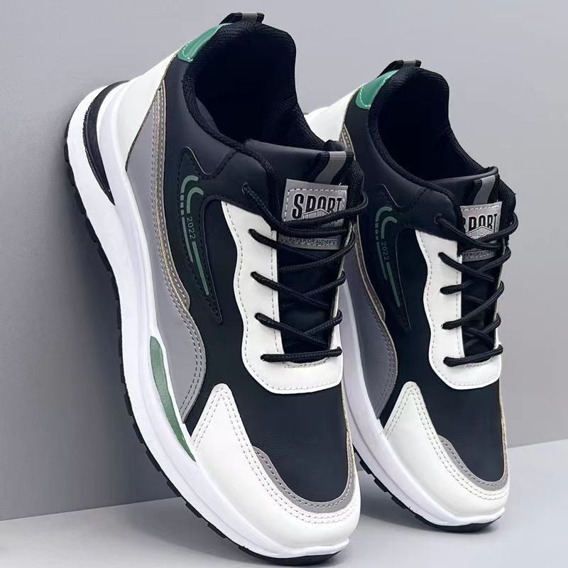 New Large Men's Shoes Sports Casual Shoes Mesh Breathable Shoes Black Men's Shoes - Fashionner