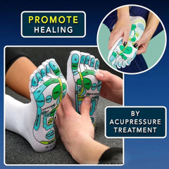 Five Finger Socks Health Care Socks Creative Acupoint Map Foot Massage Socks Cotton Socks - Fashionner