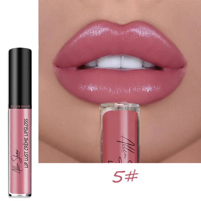Nude Shiny Liquid Lip Glaze Matte Glitter Shimmer Moisturizing Lip Gloss Long-lasting Lipstick - Fashionner