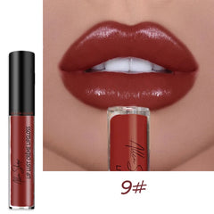 Nude Shiny Liquid Lip Glaze Matte Glitter Shimmer Moisturizing Lip Gloss Long-lasting Lipstick - Fashionner