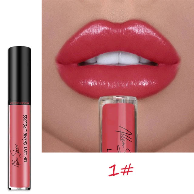Nude Shiny Liquid Lip Glaze Matte Glitter Shimmer Moisturizing Lip Gloss Long-lasting Lipstick - Fashionner