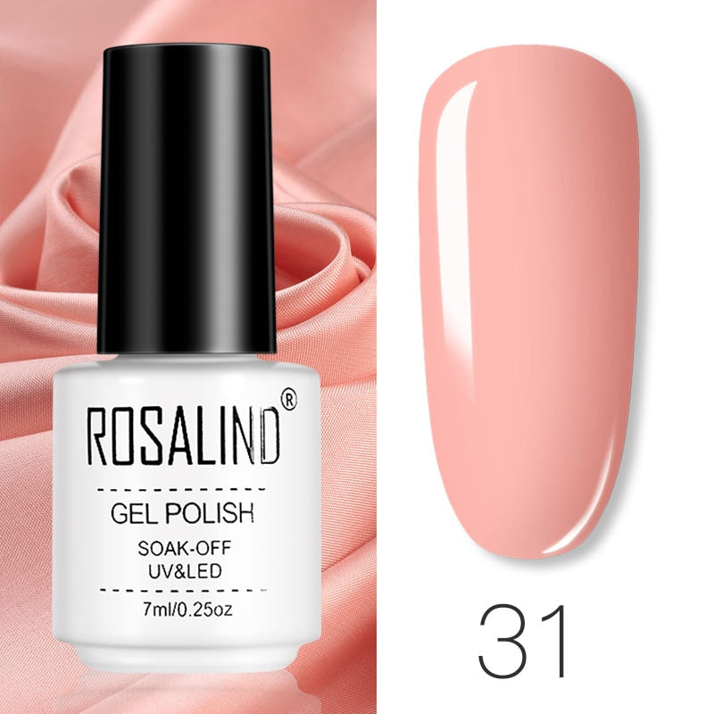 ROSALIND Gel Polish Set Manicure for Nails Semi Permanent Vernis top coat UV LED Gel Varnish Soak Off Nail Art Gel Nail Polish - Fashionner