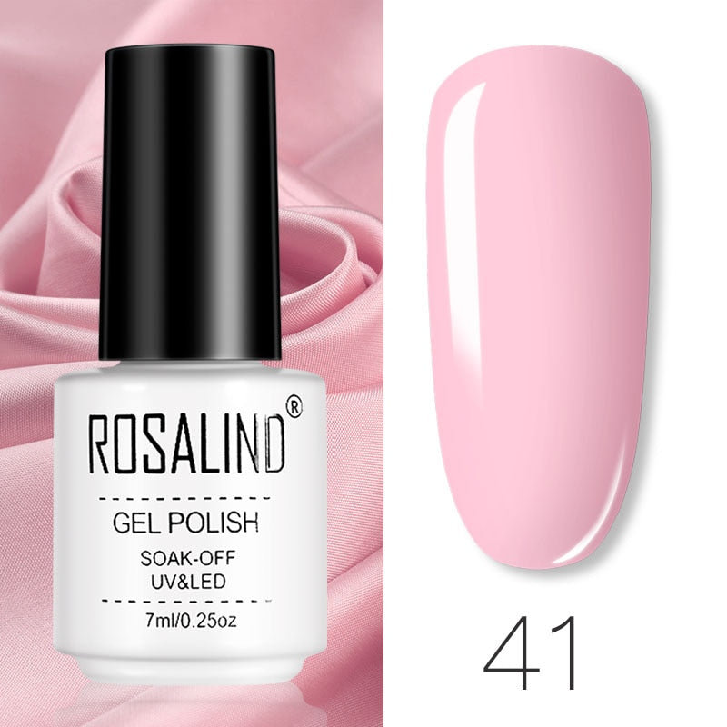 ROSALIND Gel Polish Set Manicure for Nails Semi Permanent Vernis top coat UV LED Gel Varnish Soak Off Nail Art Gel Nail Polish - Fashionner
