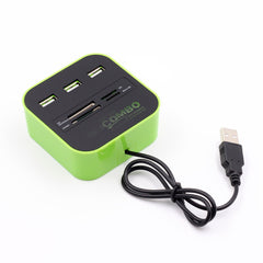 USB HUB Combo All In One USB 2.0 Micro SD High Speed Card Reader 3 Ports Adapter Connector For Tablet PC Computer Laptop - Fashionner
