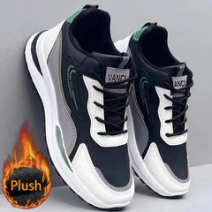 New Large Men's Shoes Sports Casual Shoes Mesh Breathable Shoes Black Men's Shoes - Fashionner