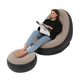 Iatable Air Mattress Lazy Sofa Deck Chair Comfortable Leg Stool Rest Single Beanbag for home and Outdoor Use - Fashionner