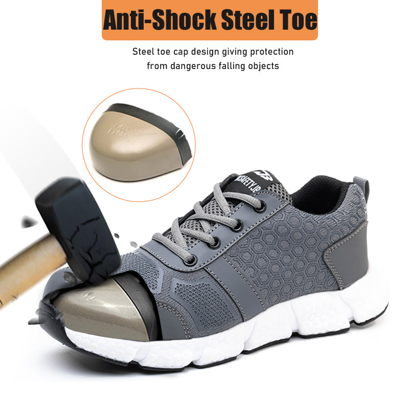 Men's Lightweight Breathable Sports Shoes Safety Shoes Safety Protection Anti-Smash And Anti-Stab Work Safety Shoes - Fashionner