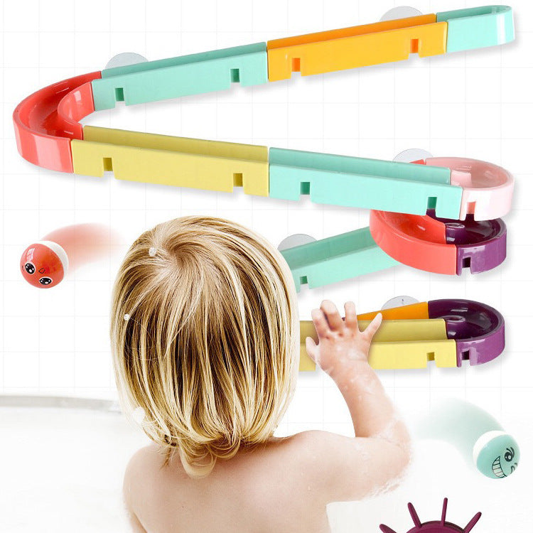 Bath Toys Baby Bathroom Playing Water Assembled Track Slider Toys - Fashionner