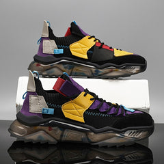 Sneakers Men's Large New Casual Breathable Thick Soled Trend Daddy Shoes Light Flying Woven Running Shoes - Fashionner