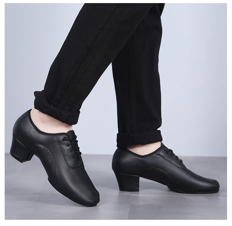Genuine leather men's Latin dance shoes - Fashionner