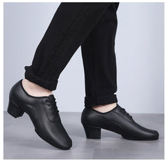 Genuine leather men's Latin dance shoes - Fashionner