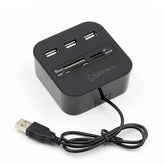USB HUB Combo All In One USB 2.0 Micro SD High Speed Card Reader 3 Ports Adapter Connector For Tablet PC Computer Laptop - Fashionner