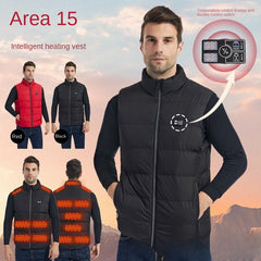 Winter intelligent heating vest, electric heating vest, charging and keeping warm, anti cold electric heating clothes, full body