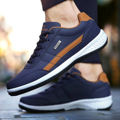 New Men's Shoes Large Leather Super Light Sports Shoes Casual Student Board Shoes Running Shoes Size 48 - Fashionner