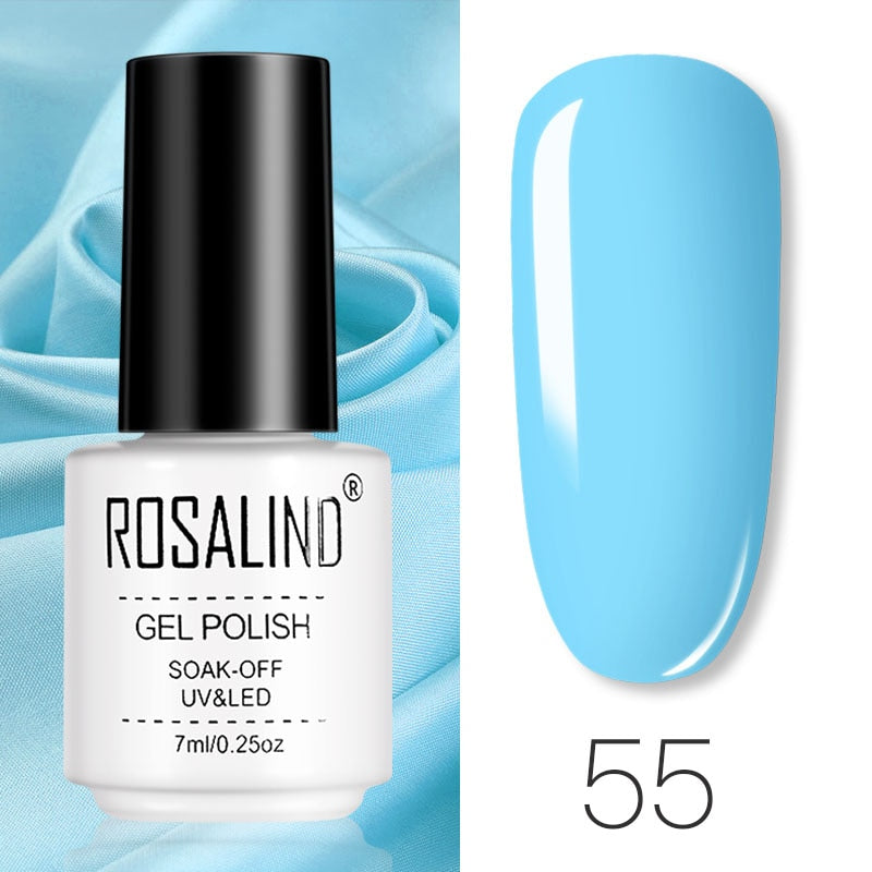 ROSALIND Gel Polish Set Manicure for Nails Semi Permanent Vernis top coat UV LED Gel Varnish Soak Off Nail Art Gel Nail Polish - Fashionner